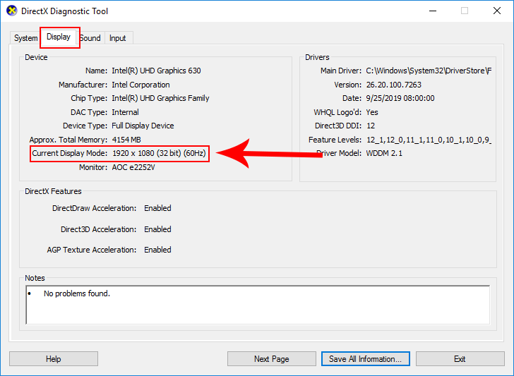 check monitor refresh rate by directx