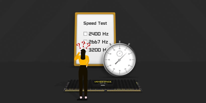 Test the speed of DDR4 with different frequnencies