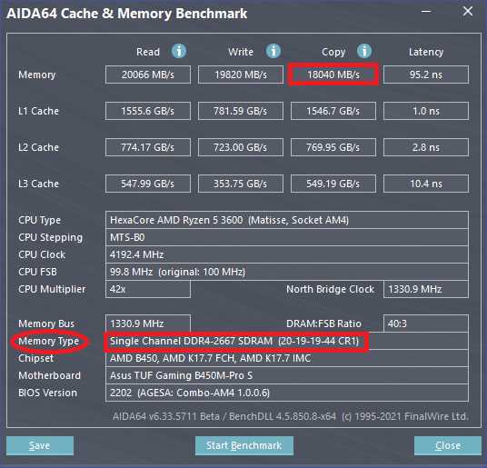 The result of DDR4 2666