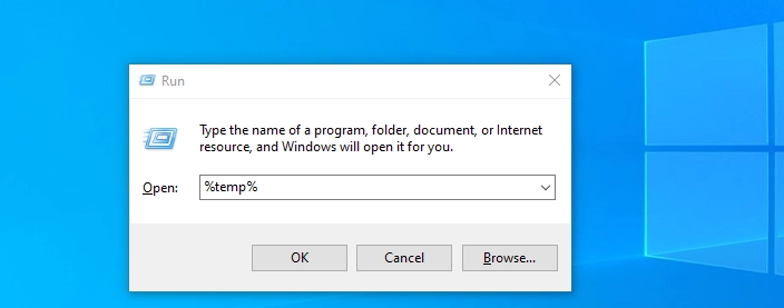 open the temp folder