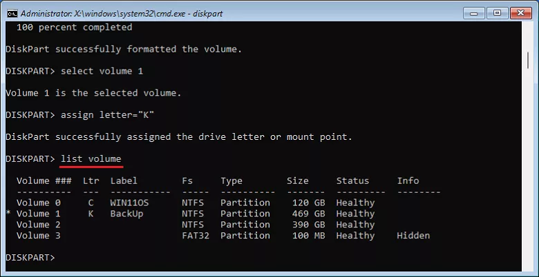 List volume