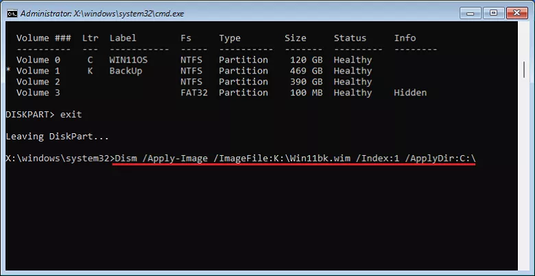 Recover system image