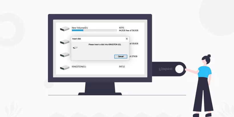 facing 'please insert a disk into usb drive' error fixed