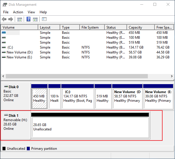 open disk management