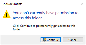 No permission to access it