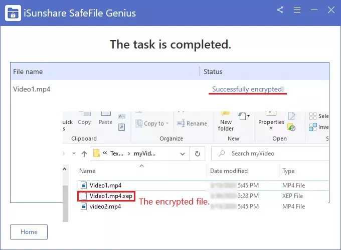Encrypt successfully