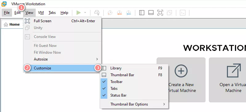 vmware show-library