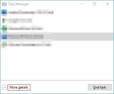 Weitere Details zum Task-Manager anzeigen