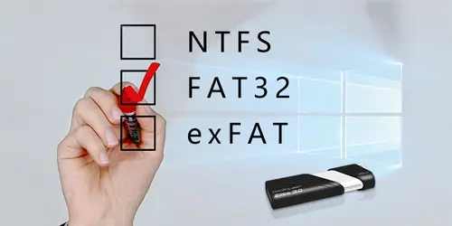 how to choose the best file system for usb flash drive on windows 10
