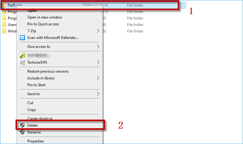 Select the file then click Delete