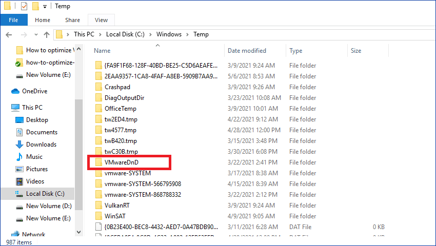 Find where the VmwareDnD files are