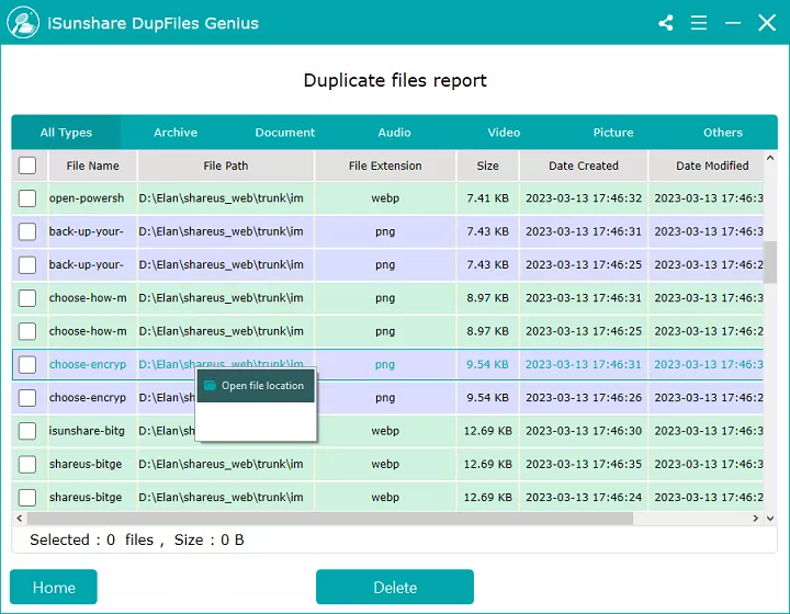 Check the file's location