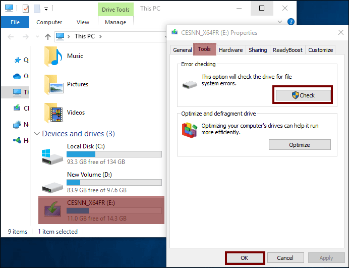 disk check utility