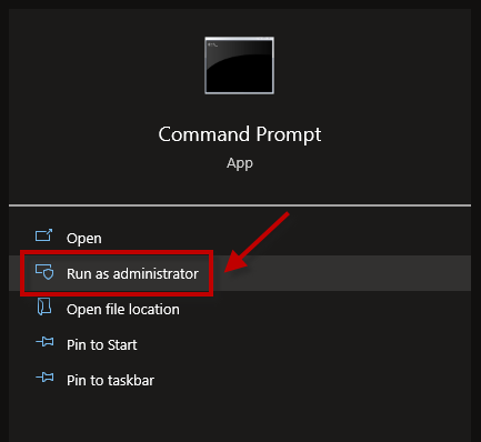 run as administrator