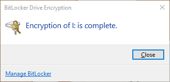 Click Close to exit