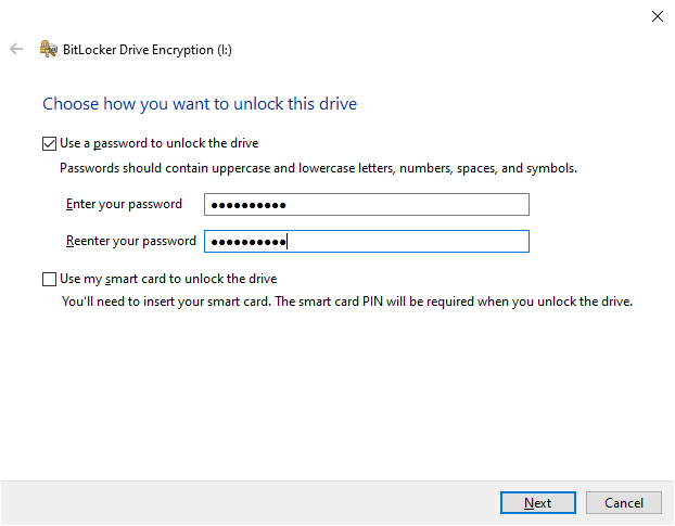 Set password