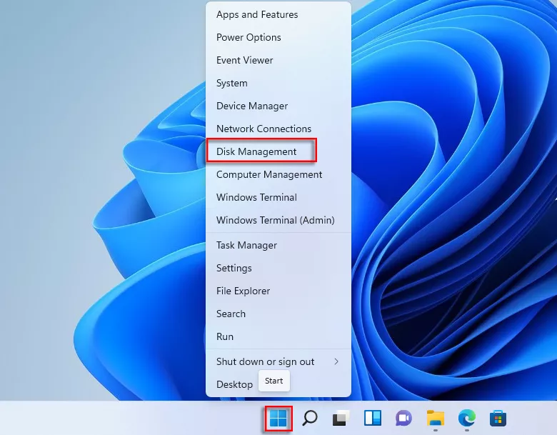 Select disk management