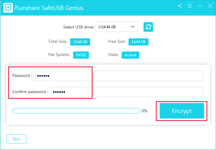 You need to set up a password of at least 6 digits or letters and enter it twice