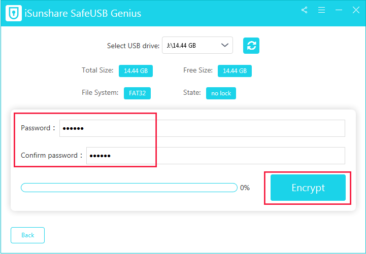 You need to set up a password of at least 6 digits or letters and enter it twice.