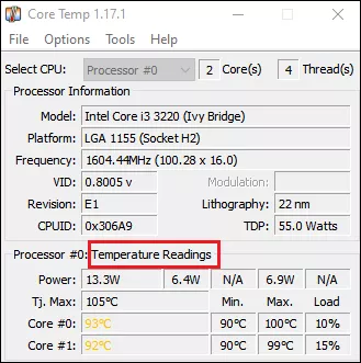 check core temp