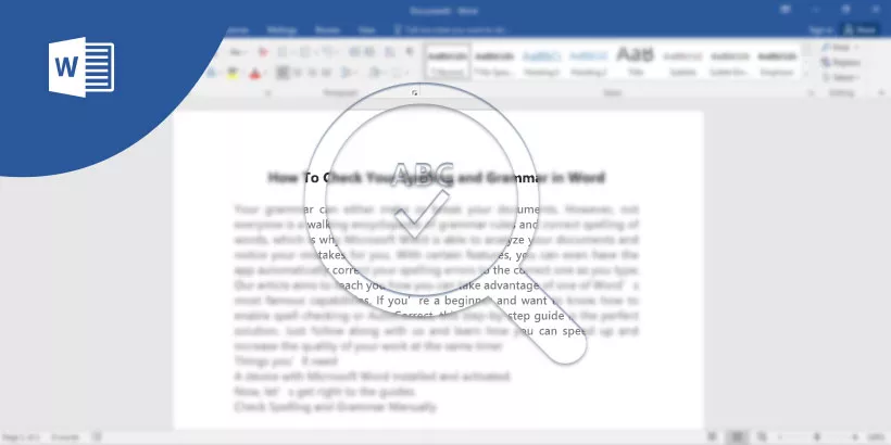 how to check spelling and grammar in word documents