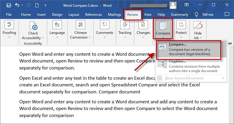 review and compare