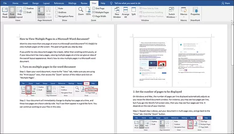 two pages