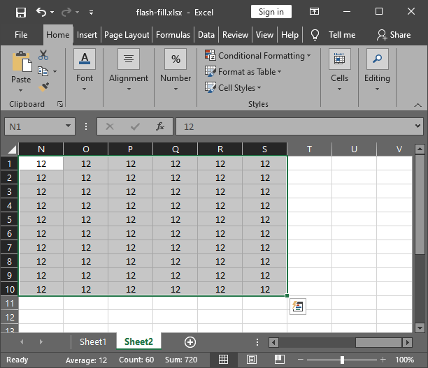 excel keyboard shortcut fill column with formula