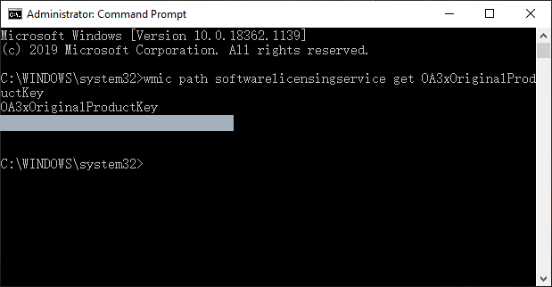 how to find windows 10 pro product key using command prompt