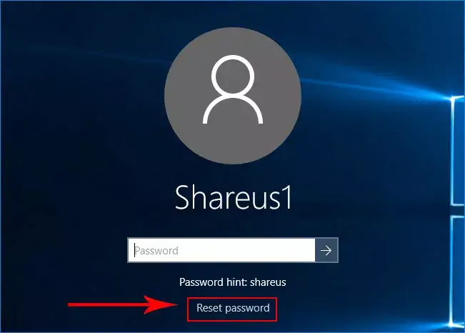 reset login password