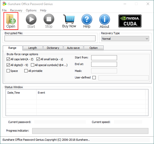 open encrypted excel document