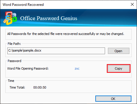 how to recover word password protected file
