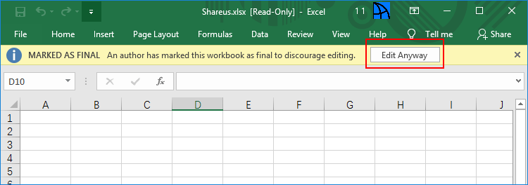 excel file locked for editing how to unlock