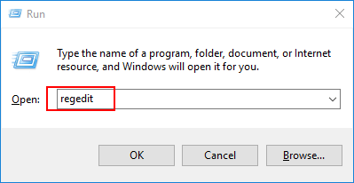 open registry editor window