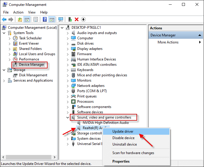 update audio driver