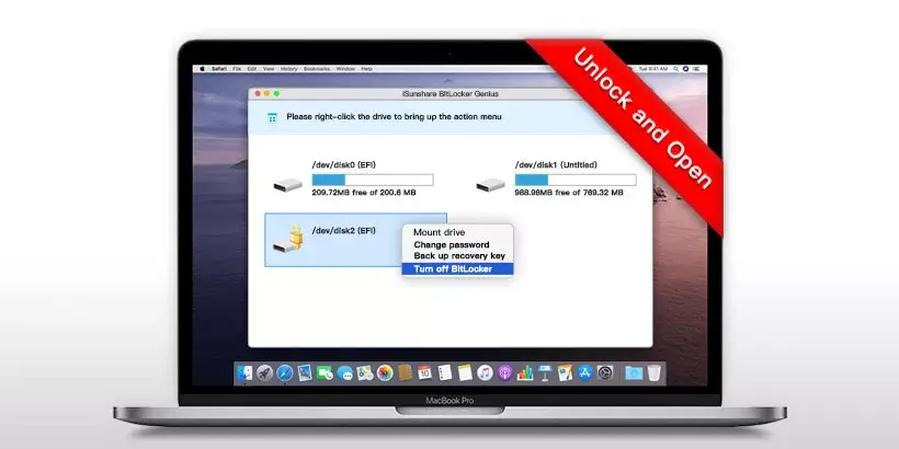 how to unlock and open bitlocker encrypted drive on mac