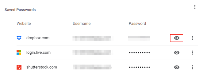 view saved passwords on chrome