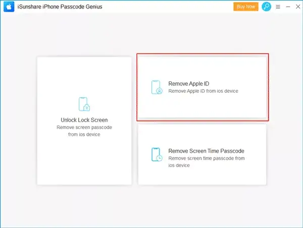 select remove apple id option