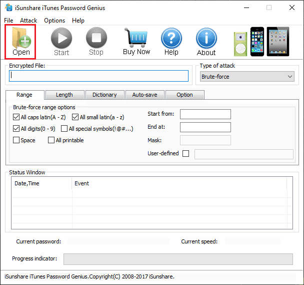 open encrypted itunes backup file