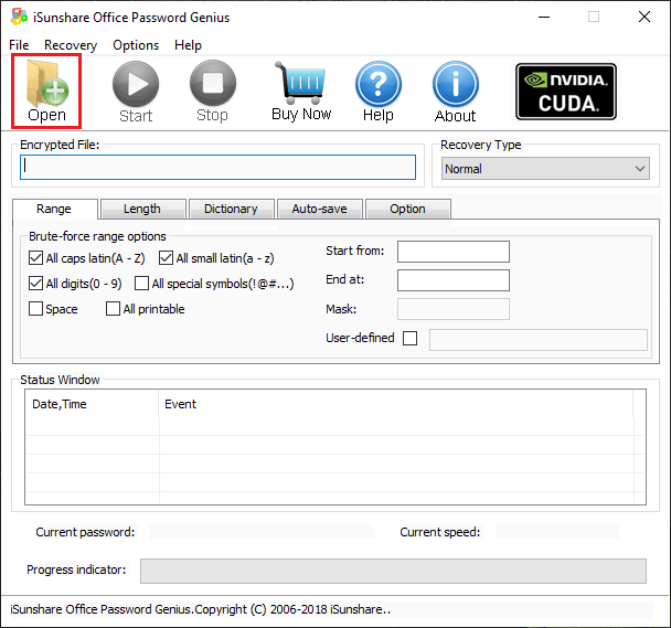 open encrypted document