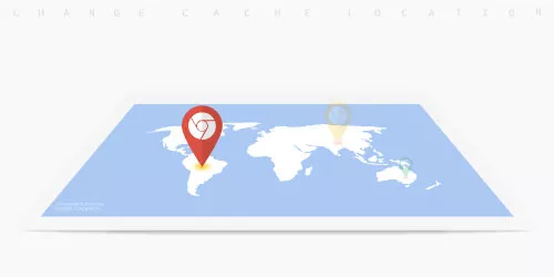 how to change the google chrome cache location