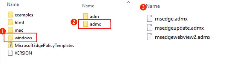 find the files of the suffix of admx