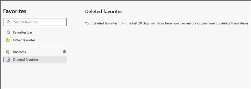 restore deleted favorites