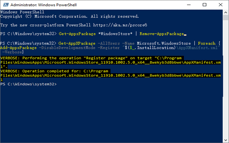 administration windows powershell