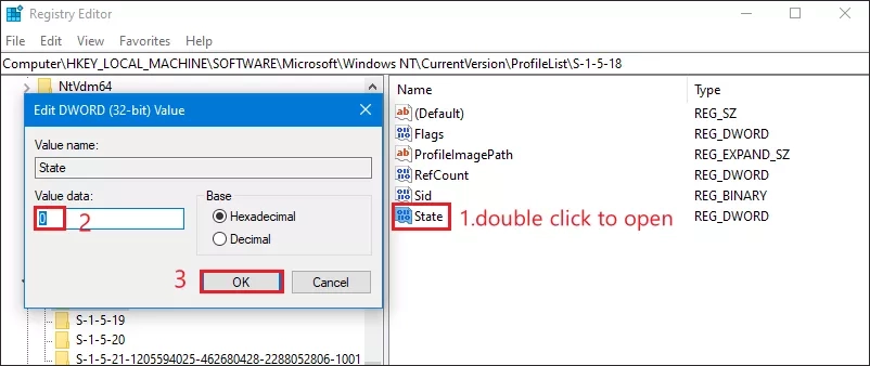 change state value data