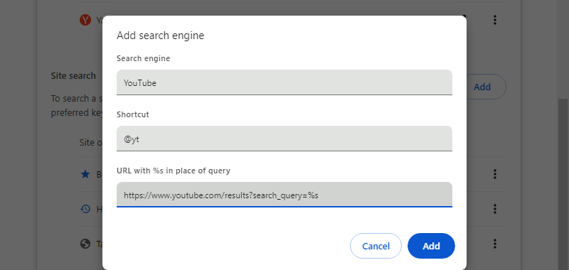 add search engine after fill out