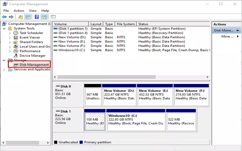 disk management