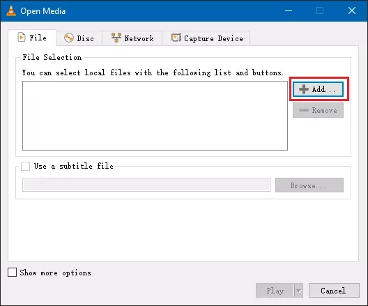 add the media file