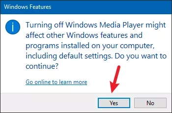 click yes