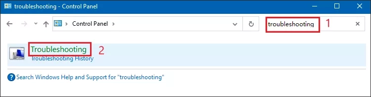 search troubleshooting